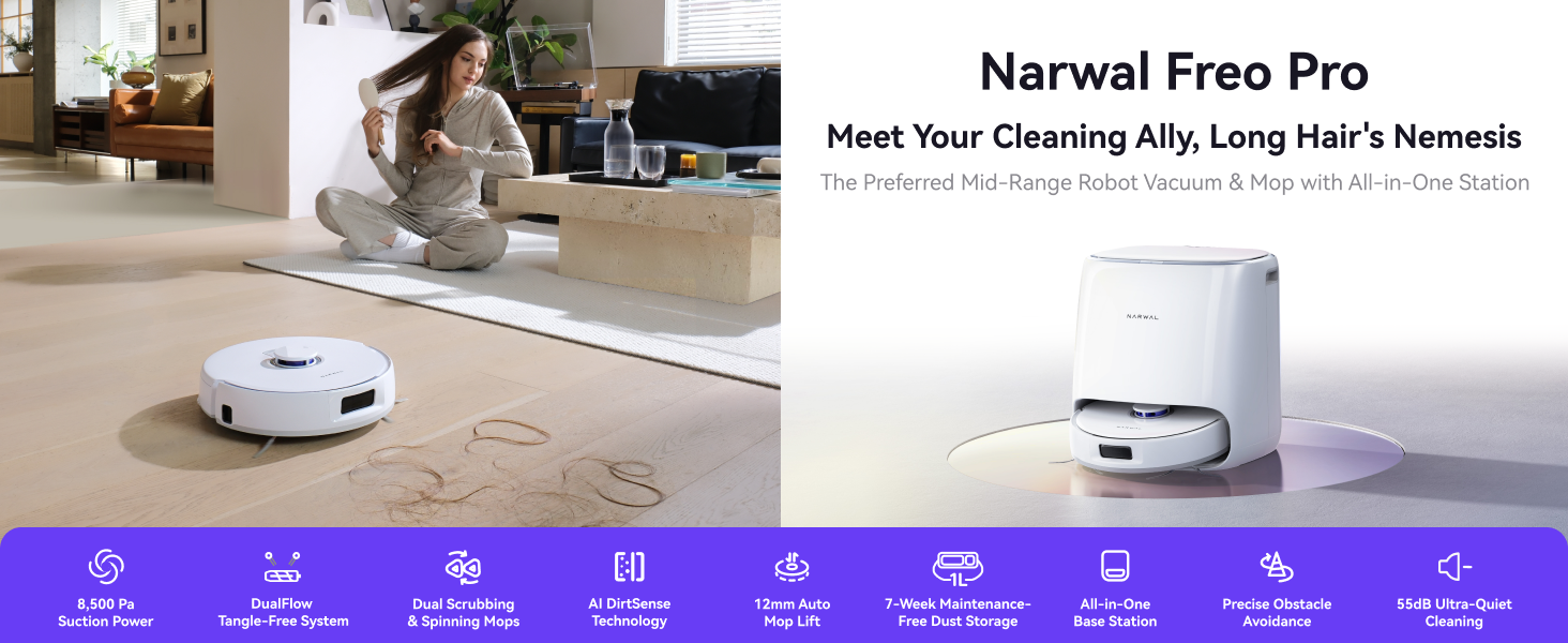 Best Robot Vacuum for Long Human Hair Freo Pro